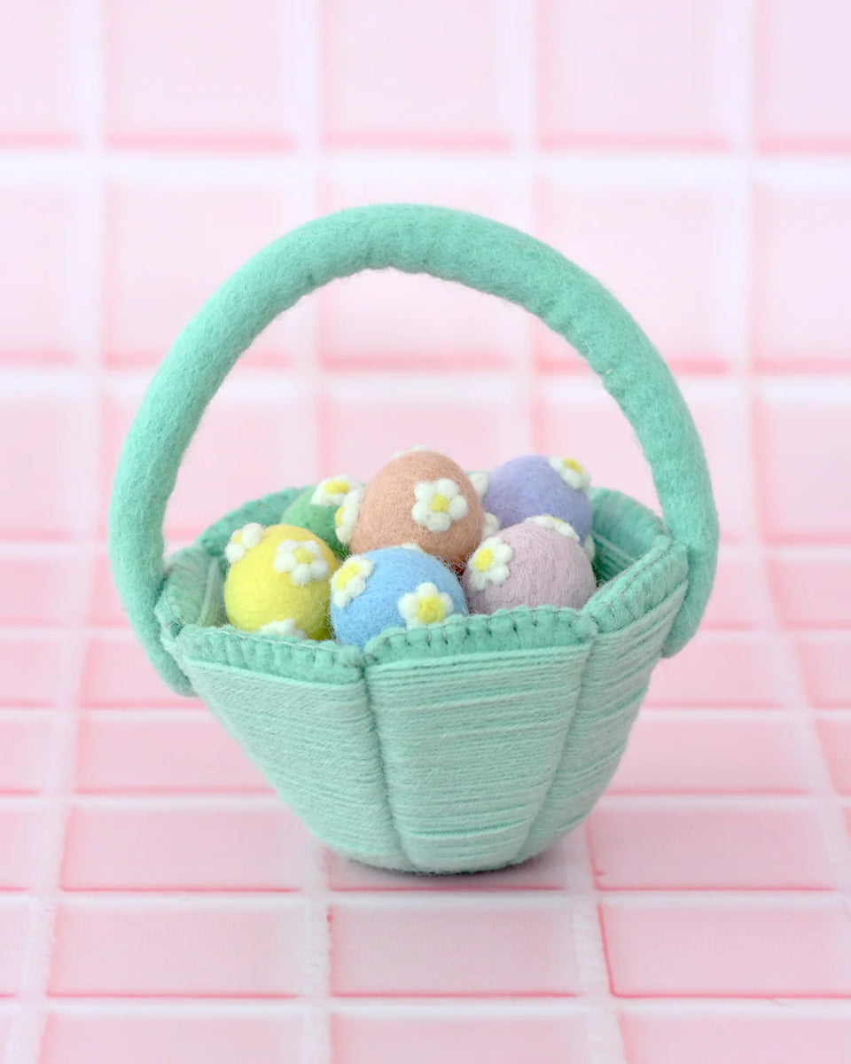 Tara Treasures | Petite Teal Easter Basket | Easter Felt – Hello Buttercup