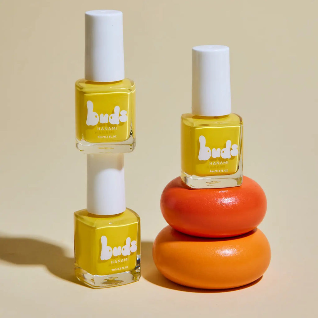 Hanami Buds Nail Polish for Kids in Yellow (Sunny). Plant Based formula, Quick Drying and Australian Made.