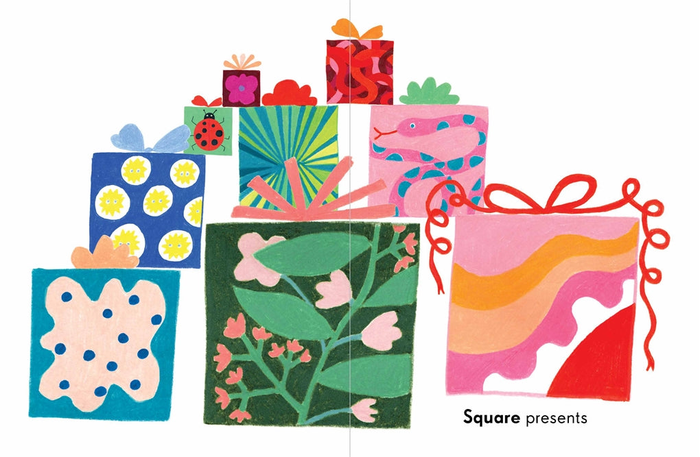 Colorful board book by Kat Macleod teaching shapes through a birthday party theme, featuring vibrant illustrations and sturdy pages for little hands. Perfect for ages 0+.