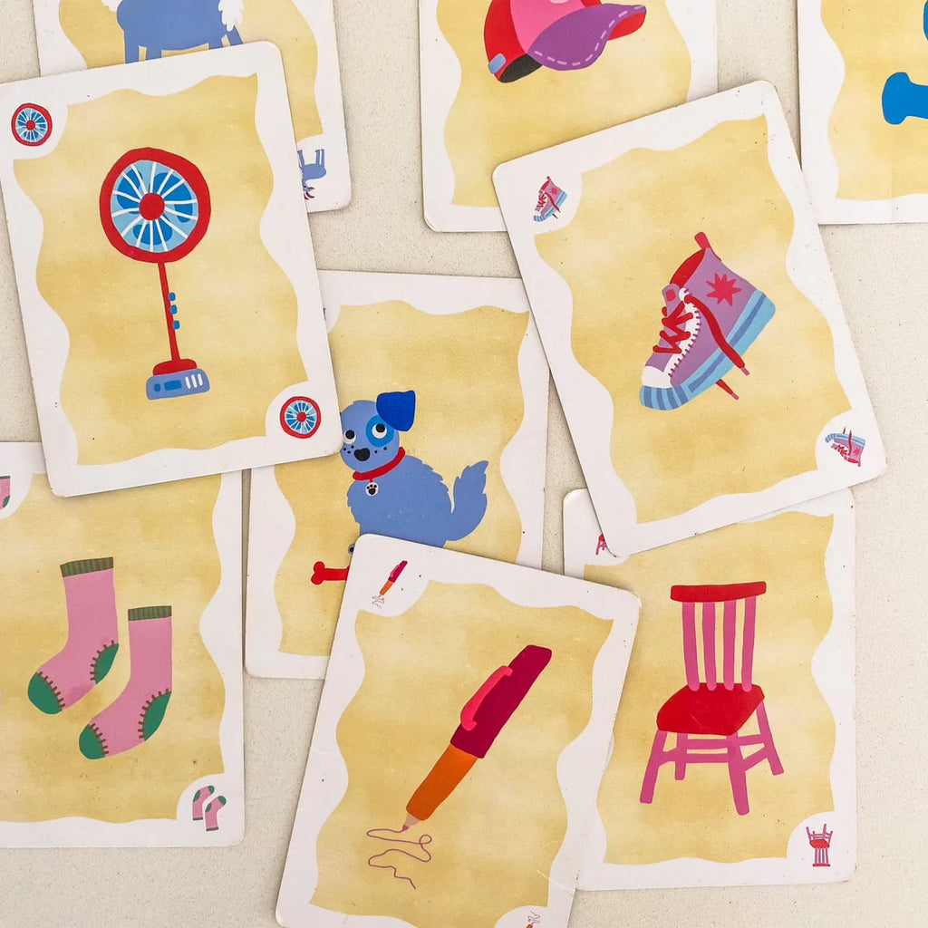 Sound Slam cards grouped by category (e.g. animals, objects), showcasing the variety of images and flexibility for different sound-matching games.